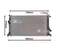 Enfriador de motor Van Wezel para Mazda 5