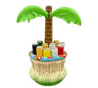 Enfriador de palmeras - Cubo de hielo flotante | Decoraciones de soporte de bebidas inflables para niños y adultos, agua, bebidas, café, fiesta en la piscina, verano, tropical, estación de servicio de