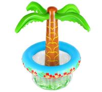 Enfriador de Piscina Flotante Inflable con Forma de Palmera, Cubo de Hielo Tropical para Fiestas en Piscina, Playa y Luau(Blue)