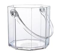 Enfriador de plástico acrílico reutilizable para bebida, vino con mango de almacenamiento antideslizante transparente a prueba de fugas, talla única, Algodón, No es una piedra preciosa