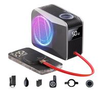 Enfriador de teléfono para juegos, transmisión en vivo, enfriador de teléfono celular magnético de 50W con radiador de refrigeración líquida de bajo ruido para iPhone MagSafe Series/Android/iPad