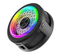 Enfriador de teléfono para juegos, ventilador magnético de 30 W, control de temperatura inteligente, luces RGB, semiconductor, radiador para iPhone para dispositivos móviles Android (negro)