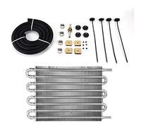 Enfriador de transmisión de aletas y tubos de 8 pasos Kit de enfriador de aceite universal Coche Kit de enfriador de aceite de transmisión remota de 8 filas Convertidor de radiador automático-manual A