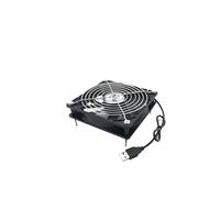 Enfriador de ventilador for enrutador, Enfriador de PC, TV Box, inalámbrico, silencioso, CC de 12V, ventilador de 120mm, malla protectora de 120x25x12cm con tornillos(80x80x25)