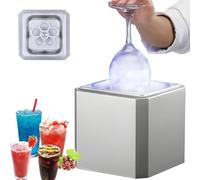 Enfriador de vidrio de hielo de CO2, escarchador de vasos de acero inoxidable con LED, se congela rápidamente a -25 °C, requiere conexión al tanque de CO2 para una refrigeración rápida