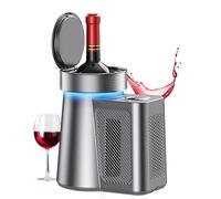 Enfriador De Vino Eléctrico, Enfriador De Botella Individual De Champán Portátil De 750 Ml Para 88 Mm De Diámetro, Ajuste De Temperatura De 0-20 °c, Luces Led, Enfriador De Vino Con Pantalla Digital