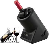 Enfriador De Vino Eléctrico, Enfriador De Vino Individual Portátil De 750 Ml Para 3,6" De Diámetro, Temperatura Ajustable, Pantalla De Control Táctil, Enfriador De Botellas De Champán Para Fies black