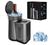 Enfriador de vino eléctrico, enfriador de vino termoeléctrico de 60 W | Vinoteca Termoeléctrica con Tapa Touch-Open, Luz Azul y Base Antideslizante para Botellas de 750 ml(Silver)