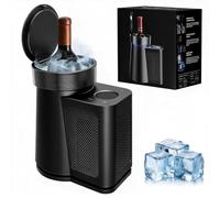 Enfriador de vino eléctrico, enfriador de vino termoeléctrico de 60 W | Vinoteca Termoeléctrica con Tapa Touch-Open, Luz Azul y Base Antideslizante para Botellas de 750 ml(Black)