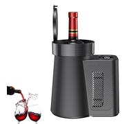 Enfriador de vino eléctrico para una botella, inteligente, con pantalla digital y luz LED, control de temperatura de 2-20 °C, enfriamiento rápido, ahorro de energía(Black)