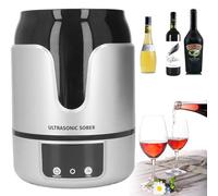 Enfriador de vino eléctrico portátil con decantador de sonido de alta frecuencia, 5 ajustes ajustables, forro de acero inoxidable, pantalla digital para el hogar, clubes, bares y restaurantes