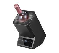 Enfriador de vino eléctrico portátil de acero inoxidable, recargable, 24 h de frío, 750 ml, ideal para fiestas y regalos.