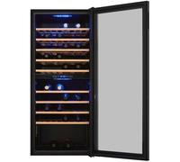 Enfriador de vino Exquisit WS2-114GTE-160G 45 botellas doble zona LED negro