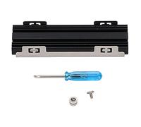 Enfriador del disipador de calor SSD Aleta de enfriamiento eficiente de aleación de aluminio para M.2 SSD 2280 Uso a largo plazo Prevención de óxido Rendimiento estable Accesorio (Negra)