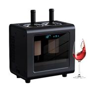 Enfriador eléctrico de botellas de vino, refrigerador enfriador de vino para encimera con botón táctil LED y control de termostato inteligente, diseño independiente de refrigeración termoeléctrica