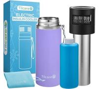 Enfriador eléctrico de insulina con cargador USB y biogel, horas ilimitadas, estuche de medicamentos para viajes, capacidad para 6 bolígrafos, enfriador de medicamentos aprobado por la TSA, lavanda