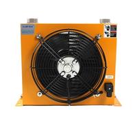 Enfriador hidráulico de aire AH1012T-CA Pin de placa enfriadora de intercambiador de calor de refrigeración de aceite de radiador de flujo de 100L/min for hidráulico(Black(thin),DC24V)