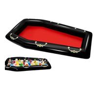 Enfriador Inflable - Bandeja Flotante para Buffet con Soporte para Hielo, contenedor de Hielo para ataúd de Esqueleto | Estación de Almacenamiento de Alimentos de Piscina de PVC para Barbacoa, Comida