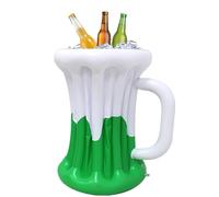 Enfriador Inflable - Enfriador de bebidas de taza de cerveza flotante, contenedor inflable para fiestas, diseño portátil duradero, lindo accesorio para piscina y playa, decoración de fiesta de