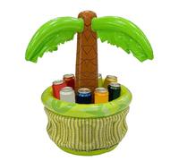 Enfriador inflable para , decoración flotante portátil con temática de playa, decoración de palmera, soporte inflable para bebidas de agua, verano, al aire libre, piscina, en la playa