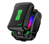 Enfriador magnético del teléfono del AI, Radiador magnético portátil recargable de los teléfonos móviles, ventilador LED RGB con pantalla de alimentación para los jugadores (negro)