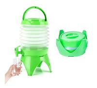Enfriador portátil plegable de 5,5 L con grifo, ideal para dispensar cerveza y beber en reuniones al aire libre, viajes de camping, fiestas de cumpleaños y viajes (verde)