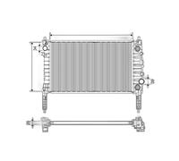Enfriador Refrigeración Del Motor 619MM-368MM Aluminio VALEO para U. A. Opel