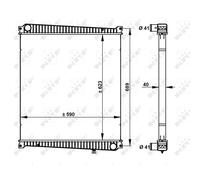 NRF 59212 Radiador, refrigeración del motor