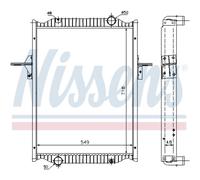 Enfriador Refrigerador de Motor Refirgerador Coche Nissens 63782A Aluminio