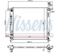 Enfriador Refrigerador De Motor Refirgerador Coche NISSENS para KIA Sorento III
