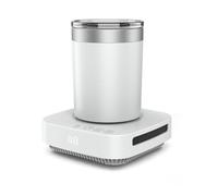 Enfriador Y Calentador De Bebidas, Enfriamiento Rápido De Botellas, Control Temperatura 24 Horas, Base Antideslizante Estable, para Hogar Oficina Viajes Y Otras Bebidas,White-13.1cm