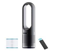 Enfriador y calentador de ventiladores sin aspas, ventilador de torre portátil sin aspas con control remoto, ventilador purificador de aire con filtro HEPA, ventiladores de enfriamiento con