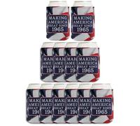 Enfriadores de 60 cumpleaños Making America Great Since 1965, paquete de 12 enfriadores de latas