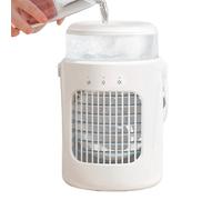 Enfriadores De La Habitación Portátil Para Uso En Interior, Aire Acondicionador De Aire Pequeño Ventilador De Enfriamiento De Escritorio, Radiador Recargable De 3 Velocidades Con Luz Para Dormitorio