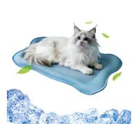 Enfriamiento Cama Para Perro 42 x 58 cm Portátil Lavable En Forma Hueso | Gatos verano alfombrilla de refrigeración para interior al aire libre hogar balcón coche viaje terraza perro banco