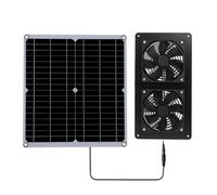 Enfriamiento W Panel Solar Ventilador Exterior Escape Durabilidad Invernaderos Exterior Laminado Gallineros(Solar fan)