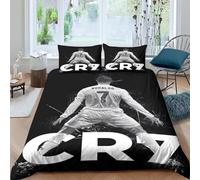 Enfunt-Home Cristiano Ronaldo Fundas Nórdicas Cama 105 de 3 Piezas - Fundas Poliéster Nórdico 180x220cm con 2 Fundas de Almohada 50x75cm