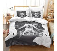 Enfunt-Home Estrellas del Fútbol Fundas Nórdicas Cama 150cm de 3 Piezas - Fundas Poliéster Nórdico 240x260cm con 2 Fundas de Almohada 50x75cm