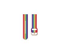 ENFYUSTR Ajuste for Huawei Watch GT2 42 mm Correa de silicona Muñeca Arco iris Reemplazo Correas de reloj Pulsera apta for Amazfit GTS 2 Mini Bip SU Pop Correa de reloj(Rainbow)