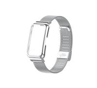ENFYUSTR Correa de Metal Apta for Honor Band 6 7 9 Accesorios de Banda Correa de Reloj de Acero Inoxidable Apta for Huawei Band 6 7 6 Pro 8 9 Pulseras + Caja de Metal(Silver,For Huawei Band 6Pro)