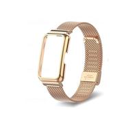 ENFYUSTR Correa de metal apta for Honor Band 6 7 9 Accesorios de banda Correa de reloj de acero inoxidable apta for Huawei Band 6 7 6 Pro 8 9 Pulseras + Caja de metal(Rose,For Huawei Band 6)