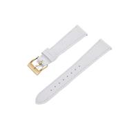 ENFYUSTR Correa de piel de becerro con relieve en forma de cruz, correas de reloj de 18/19/20/21/22/23/24 mm, accesorios for relojes(White-Gold,23mm)