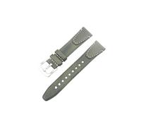 ENFYUSTR Correa de reloj de cuero vintage hecha a mano de 18 mm, 20 mm y 22 mm de liberación rápida de grano completo.(Green sl buckle,18mm)