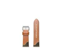 ENFYUSTR Correa de reloj de doble color, liberación rápida, accesorios, pulsera, correa de cuero de vaca de grano completo, 20 mm, 21 mm, 22 mm(Green Brown B S,21mm)