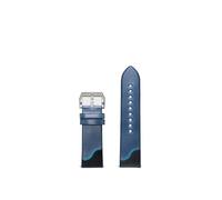 ENFYUSTR Correa de reloj de doble color, liberación rápida, accesorios, pulsera, correa de cuero de vaca de grano completo, 20 mm, 21 mm, 22 mm(Black Blue B S,20mm)
