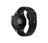 ENFYUSTR Correa de silicona con orificios de 18 mm, 20 mm y 22 mm for Samsung Galaxy Watch 7 FE, 6, 5 y 4(8-Black,18mm)