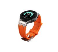 ENFYUSTR Correa deportiva de goma for Samsung Galaxy Watch 7 FE 6 4 5 Pro, ajuste rápido clásico, sin espacios.(Silver orange,For Galaxy 4 40mm 44mm)