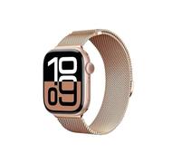 ENFYUSTR Milanese Strap fit for Watch 44mm 40mm 45mm 41mm 46mm 42mm 38 49mm Metal Bracelet fit for Watch Series 10 Ultra 9 8 7 6 5 4 3 SE band(Rose gold B,For Series 10 46mm)