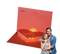 Engagement Greeting Card, LED Love Heart Card, Foldable Celebration Card, Wedding Greeting Card LED, Birthday LED Card, Unique Desk Decor Cards, Love Heart Light-up Card, Holiday Celebration Cards,