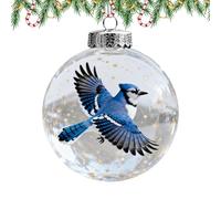 Engaging Bird - Seasonal Crystal Balls, Medium Crystal Pendant for Twinkling Shine, Fiber Resin Acrylic Hanging Ornaments, with Tree Decorations, Nature Design Decoration for Wreath Display